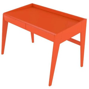 Schreibtisch - orange - Materialmix - 125 cm - 81 cm | Möbel Kraft