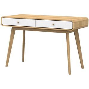 Schreibtisch Piana 120 x 76 x 50cm Braun/Eiche/Weiß