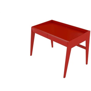 Schreibtisch - rot - Materialmix - 125 cm - 81 cm | Möbel Kraft