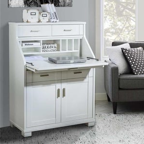 Schreibtisch Schrank in Weiß 85 cm breit