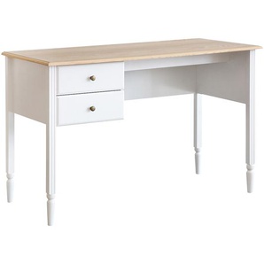 Schreibtisch Solen 2 Schubladen, Weiß, L.120 cm