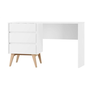Schreibtisch Swing - weiß - Materialmix - 125 cm - 75 cm - cm 60,0 | Möbel Kraft