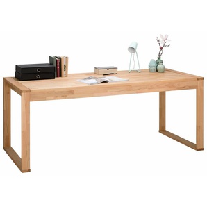 Schreibtisch VOGL MÖBELFABRIK Simone, beige (kernbuche), B:180cm H:74cm T:80cm, Tische, Breite 180 cm, Made in Germany