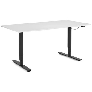 Schreibtisch W-Life E-Table, höhenverstellbar Wagner Gestell Stahl schwarz, Designer Peter Wagner, 59-125 cm. Tischplatte 2.2x180x80 cm