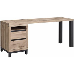 Schreibtisch Wildeiche 180x55x76 bianco geölt villanders 241