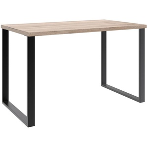 Schreibtisch WIMEX Home Desk Tische Gr. B/H/T: 120 cm x 75 cm x 70 cm, beige (sw, san re ei, schwarz, remo eiche nachbildung) Schreibtische Mit Metallkufen, in 3 Breiten