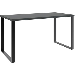 Schreibtisch WIMEX Home Desk Tische Gr. B/H/T: 140 cm x 75 cm x 70 cm, grau (schwarz, gra, schwarz, graphit) Schreibtische Mit Metallkufen, in 3 Breiten