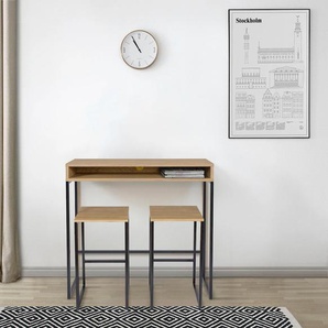 Schreibtisch WOODMAN Dominic Tische Gr. B/H/T: 100 cm x 92 cm x 35 cm, braun (eiche) Schreibtische im schönen Design