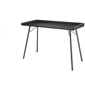 Schreibtisch WOODMAN Rayburn Tische Gr. B/H/T: 115 cm x 78 cm x 52 cm, schwarz (schwarz, schwarz, schwarz) Schreibtische im schlichten skandinavischen Design, Tiefe 52 cm
