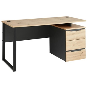 Schreibtischkombination Memphis, Artisan Eiche/schwarz