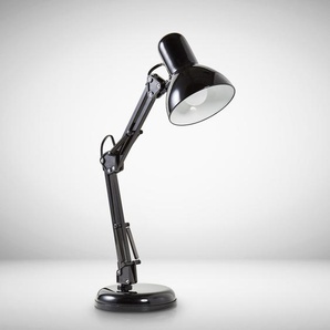 Schreibtischlampe B.K.LICHT Draco Lampen schwarz Schreibtischlampen Tischlampe, schwarz, Metall, Retro, Schreibtisch, dreh- u. schwenkbar