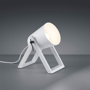 Schreibtischlampe TRIO LEUCHTEN Marc Lampen Gr. 1 flammig, Höhe: 21,0 cm, weiß (weiß matt) Schreibtischlampen Tischleuchte, Lichtkegel frei positionierbar, Leuchtmittel wechselbar