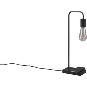 Schreibtischlampe TRIO LEUCHTEN Milla Lampen Gr. 1 flammig, Höhe: 51,0 cm, schwarz (schwarz matt) Schreibtischlampen Touch-Tischleuchte mit induktiver Ladestation, exkl 1xE27 max 10W