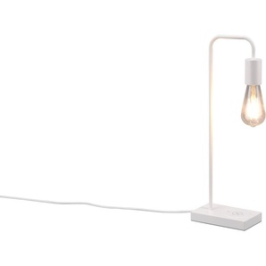 Schreibtischlampe TRIO LEUCHTEN Milla Lampen Gr. 1 flammig, Höhe: 51,0 cm, weiß (weiß matt) Schreibtischlampen Touch-Tischleuchte mit induktiver Ladestation, exkl 1xE27 max 10W