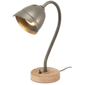 Schreibtischleuchte 1-flammig braun - braun - Materialmix - 31 cm | Möbel Kraft