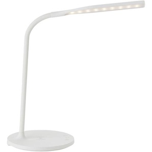 Schreibtischleuchte , Weiß , Kunststoff , 17x34x33 cm , drehbar, schwenkbar, Touch (on/off), kabelloses Laden, Handyladefunktion , Lampen & Leuchten, Innenbeleuchtung, Tischlampen, Schreibtischlampen