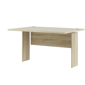 Schreibtischplatte mit Sichtblende und Paneel Saale | holzfarben | 120,1 cm | 75 cm | cm 80,1 |