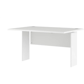 Schreibtischplatte mit Sichtblende und Paneel  Saale | weiß | 120,1 cm | 75 cm | 80,1 cm |