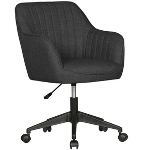 Schreibtischstuhl MIAMI Anthrazit Stoff Design Drehstuhl mit Lehne 120 kg