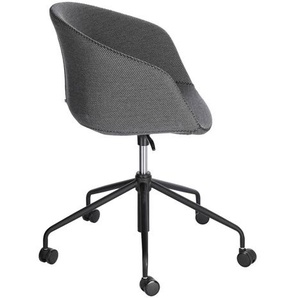 Schreibtischstuhl Yvette 66 x 72 x 88 cm Gewebe Dunkelgrau Büro Bürostuhl