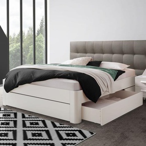 Schubkasten-Doppelbett Nimario, weiß, 180x210 cm
