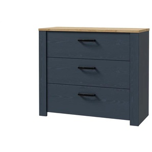 Schubkastenkommode - blau - Materialmix - 102 cm - 87 cm - cm 42,0 | Möbel Kraft