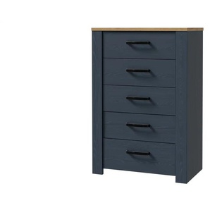 Schubkastenkommode - blau - Materialmix - 72 cm - 106 cm - cm 42,0 | Möbel Kraft
