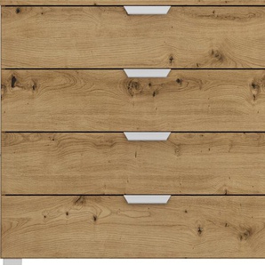 Schubkastenkommode RAUCH Orias Sideboards Gr. B/H/T: 93 cm x 81 cm x 42 cm, 4, braun (eiche artisan) Schubladenkommoden inkl. Filzboxen-Set