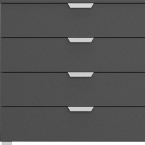 Schubkastenkommode RAUCH Orias Sideboards Gr. B/H/T: 93 cm x 81 cm x 42 cm, 4, grau (graumetallic) Schubladenkommoden inkl. Filzboxen-Set