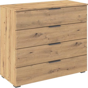 Schubkastenkommode RAUCH Sideboard Schubladenkommode AGORDO mit Dekor- oder Hochglanzfront, braun (eiche artisan), B:93cm H:81cm T:42cm, Holzwerkstoff, Sideboards, Breite 93 cm mit 4 großen Schubladen für viel Stauraum MADE IN GERMANY, Topseller