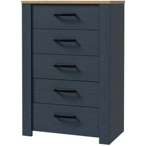 Schubkastenkommode  Toneo ¦ blau ¦ Maße (cm): B: 72 H: 106 T: 42.0