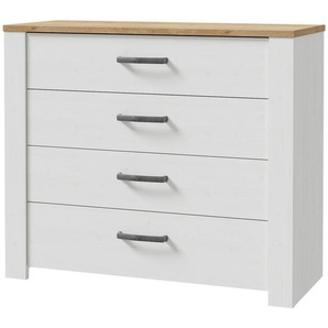 Schubkastenkommode  Toneo ¦ weiß ¦ Maße (cm): B: 102 H: 87 T: 42.0