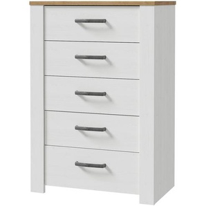 Schubkastenkommode  Toneo ¦ weiß ¦ Maße (cm): B: 72 H: 106 T: 42.0