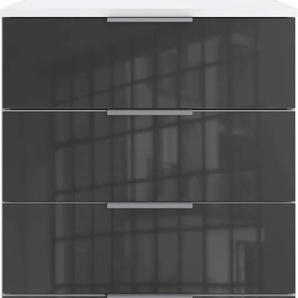 Schubkastenkommode WIMEX Easy Sideboards Gr. B/H/T: 49 cm x 102 cm x 41 cm, 5, weiß (weiß, grauglas) Schubladenkommoden