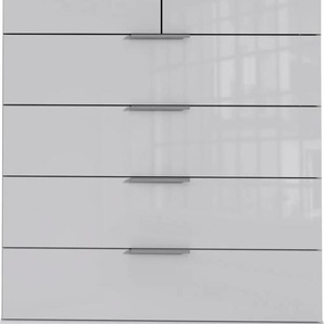 Schubkastenkommode WIMEX Easy Sideboards Gr. B/H/T: 82 cm x 102 cm x 41 cm, 6, weiß (weiß, weißglas) Schubladenkommoden mit Glas- oder Spiegelfront