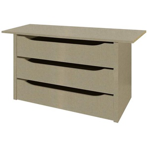 Schubladeneinsatz 112 cm 111 x 57 x 45cm Beige 3 Spanplatte, beschichtet