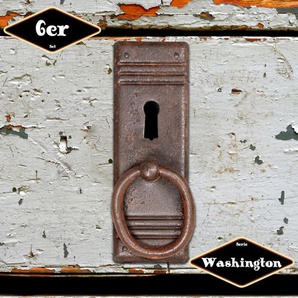 Schubladengriff,Serie Washington,6er Pack| Eisen rostig | H9,6xB3,3cm