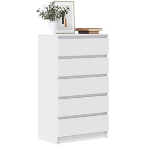 Schubladenschrank Weiß 60x36x103 cm Holzwerkstoff