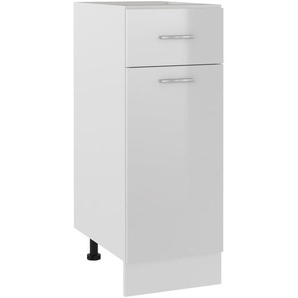Schubunterschrank Lyon Hochglanz-Weiß 30x46x81,5 cm Holzwerkstoff