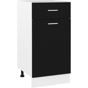 Schubunterschrank Lyon Schwarz 40x46x81,5 cm Holzwerkstoff