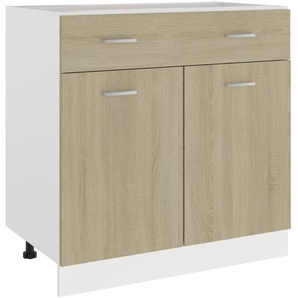 Schubunterschrank Sonoma-Eiche 80x46x81,5 cm Holzwerkstoff