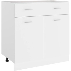 Schubunterschrank Lyon Weiß 80x46x81,5 cm Holzwerkstoff