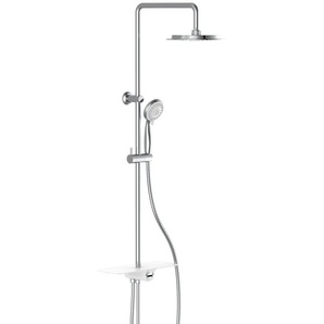 Schütte Brausegarnitur Aquastar, Höhe 113 cm, Regendusche ohne Armatur, Duschsystem mit Ablage, mit 5 Funktionen