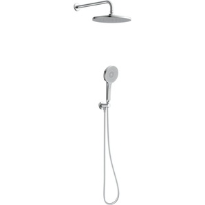Schütte Brausegarnitur KARIBIK, Brause-Komplettset, schwarz matt, für die Dusche, Überkopfbrauseset