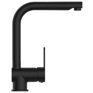 Schütte Küchenarmatur, Schwarz, Metall, 11.3x30x24 cm, flexible Anschlussschläuche, herausziehbare Spülbrause, Keramikkartusche, Küchen,