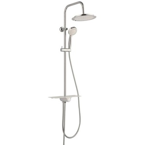 SCHÜTTE Überkopf-Brauseset mit Ablage AQUASTAR Weiß-Chrom