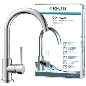 Schütte Spültischarmatur Cornwall Niederdruck, 360° schwenkbarer Wasserhahn, Mischbatterie
