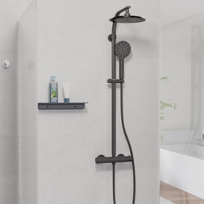 Schütte-Überkopfbrause-Set »Madura Fresh« - Schwarz - Edelstahl -