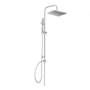 Schütte Überkopfbrauseset Mallorca, Silber, Chrom, Metall, Kunststoff, 2-teilig, 32x97x54 cm, Badezimmer, Baden & Duschen, Duschköpfe & Duschschläuche
