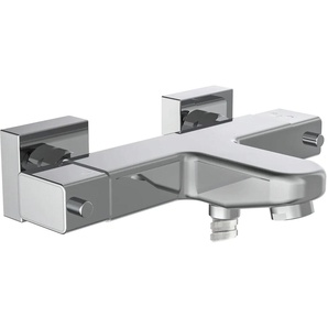 Wannenarmatur SCHÜTTE Signo Armaturen Gr. B/H/T: 16,8 cm x 6 cm x 26,1 cm, grau (chrom) Wannenarmaturen Armaturen Mischbatterie Badewanne, Wasserhahn Bad, Wannenarmatur in Chrom